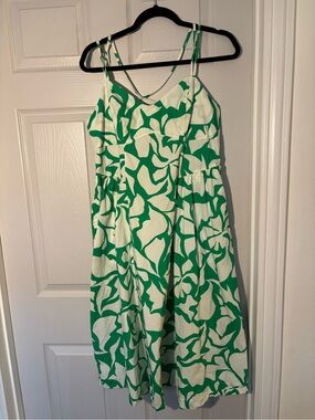 slim fit dress slacks Modest Linen Green Floral Cottagecore Custom Made Dress 3048 – Xiaolizi
